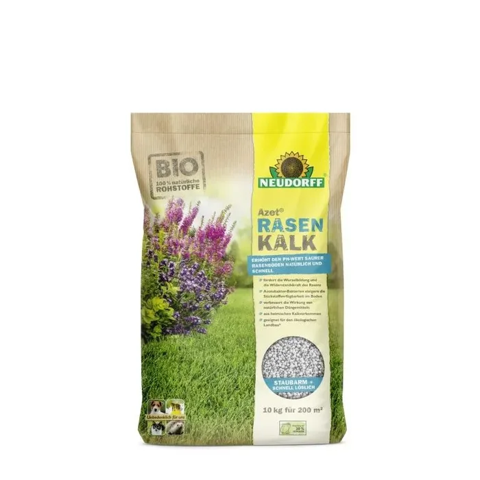 1,00 €/kg Neudorff Azet Rasenkalk kohlensaurer Kalk für Rasen und die Bodenfruchtbarkeit 10 Kg