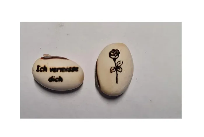 1x Magische Zauber Bohne Gravur Ich vermisse dich Erklärung Geschenk Samen A300