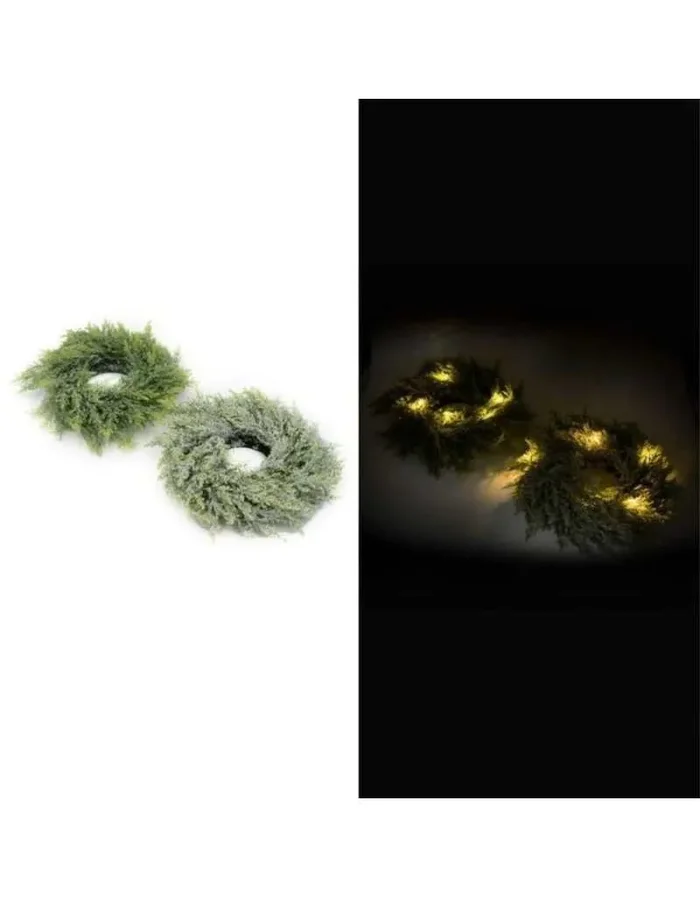 2 verschiedene LED Rosenkranz Dekoration