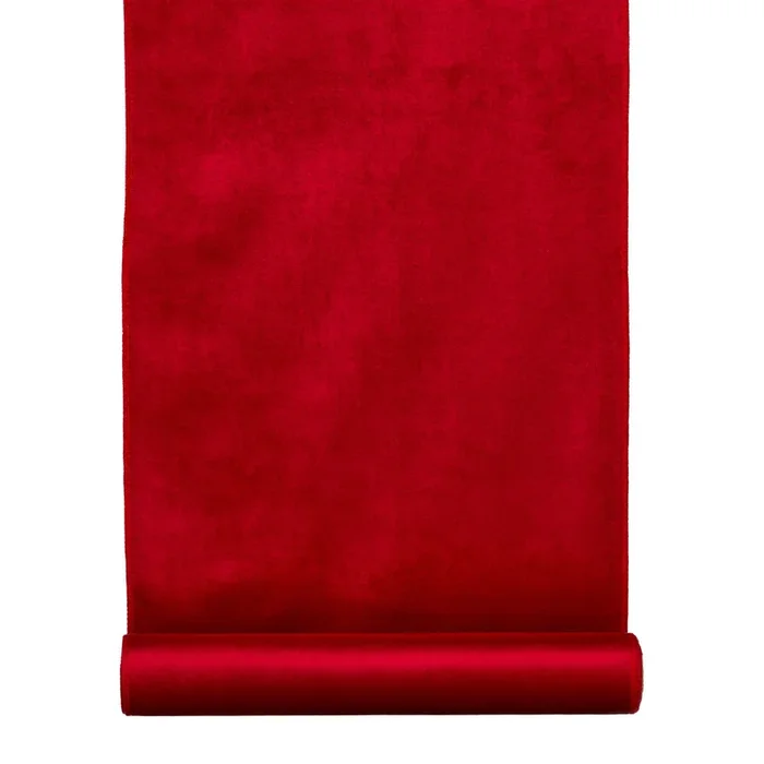 2er-Set Samt-Dekostoffrolle, rot, ca. 35 x 180 cm