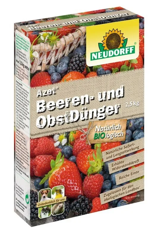 3,98 €/kg Azet Beeren- und Obstdünger mit Langzeitwirkung für gute Fruchtbildung 2,5 Kg Packung