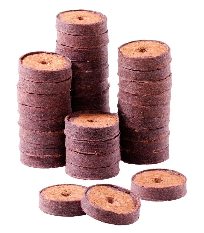 36 mm Kokos-Quelltabletten Coco Plugs (1.500 Stück) (mit Logo bedruckt)
