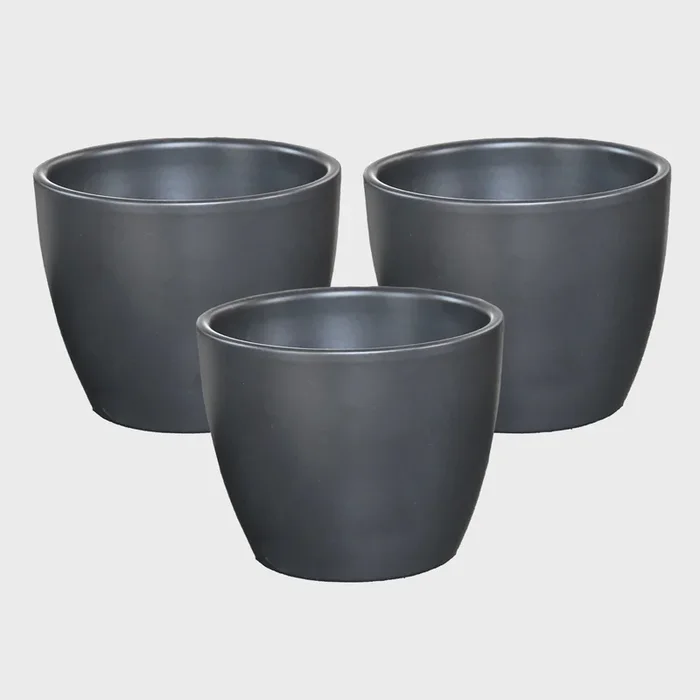 3er Set Keramiktopf Boule 11cm