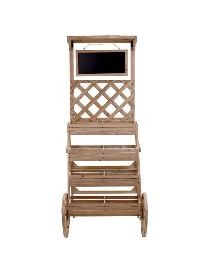 4 Etagen Holzwagen Display mit Tafel