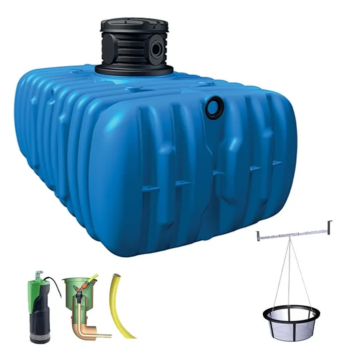 4Rain – Set Gartentank zum Eingraben Flat Comfort – 5000L