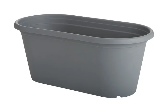 60 cm ovaler Blumentrog anthrazit