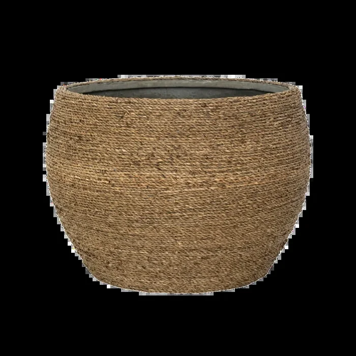 Abby Straw Grass handgewebter Pflanzkorb