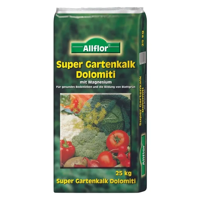 Allflor Super-Gartenkalk Dolomiti, Dolo 50-40, 25kg Beutel, für ein gesundes Bodenleben