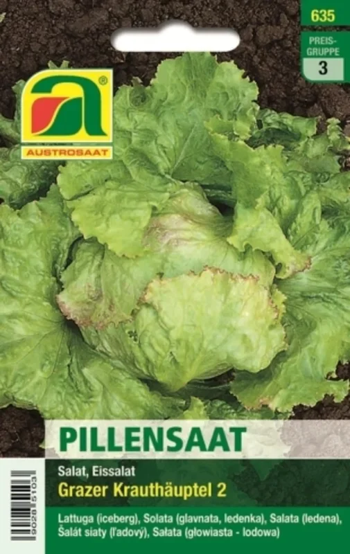 AUSTROSAAT Eissalat „Grazer Krauthäuptel 2“ (Pillensaat)