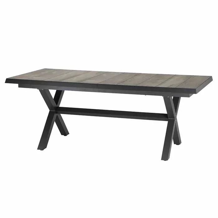 Ausziehtisch Sincro, Keramik mit Aluminium, Maße ca. 200/260×100 cm