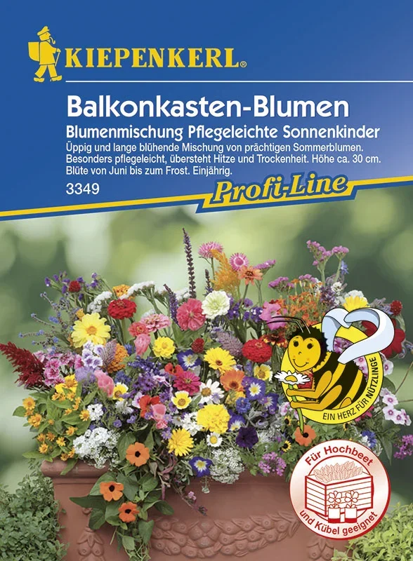Balkonkasten – Blumen Blumenmischung Pflegeleichte Sonnenkinder [MHD 01/2024]