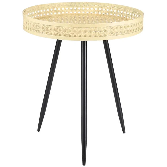 Beistelltisch ‚Jaylee‘, schwarz/gold