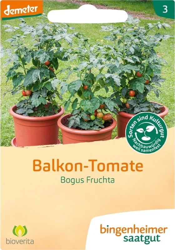 Bingenheimer Saatgut Balkon-Tomate „Bogus Fruchta (AS)“