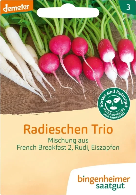Bingenheimer Saatgut Radies Mischung „Radieschen Trio“