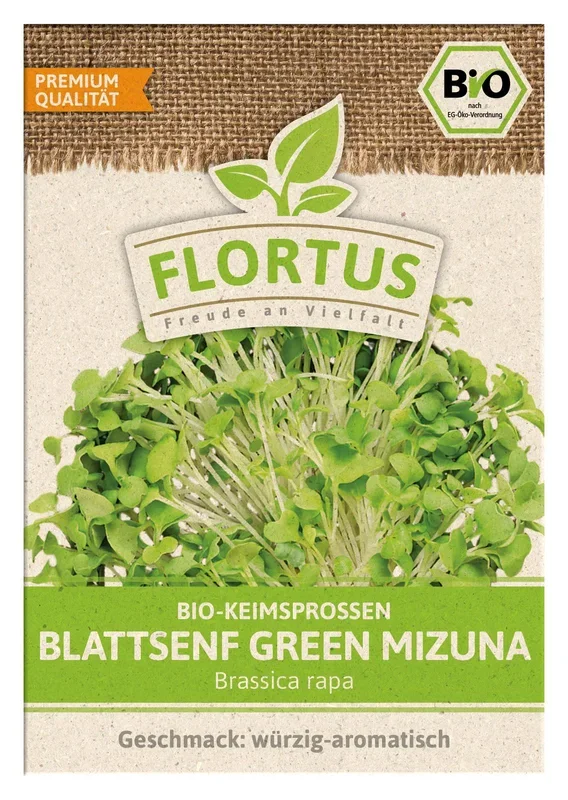 BIO Keimsprossen Blattsenf Green Mizuna