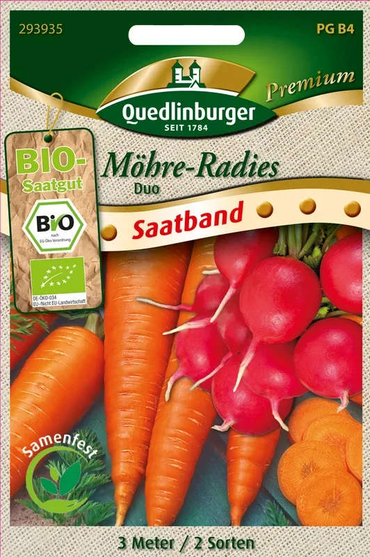 Bio-Möhre & Radies (Saatband) [MHD 01/2021]