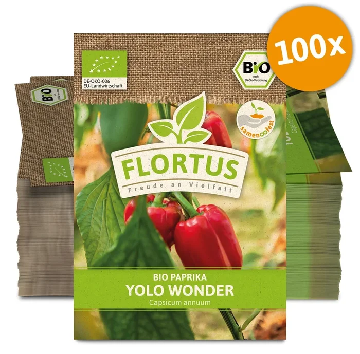 BIO Paprika Yolo Wonder (100 Stück)