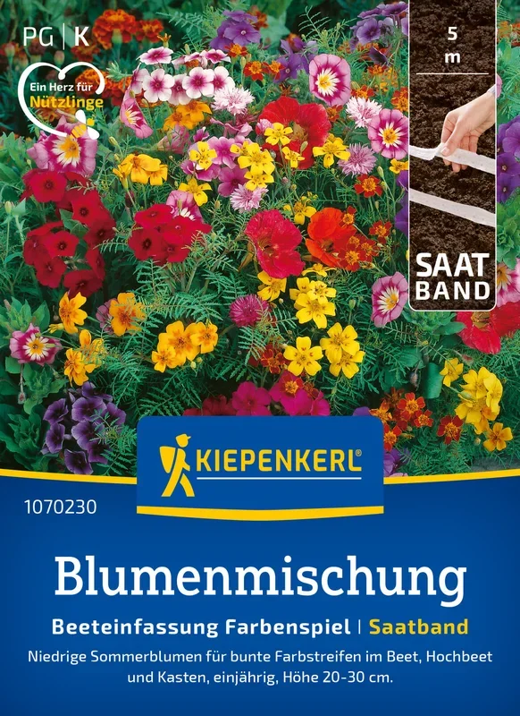 Blumen-Mischung Beeteinfassung Farbenspiel (Saatband)