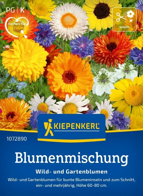 Blumenmischung Wild und Gartenblumen, Wild- und Gartenblume für bunte Blumeninseln – Schnittblumen