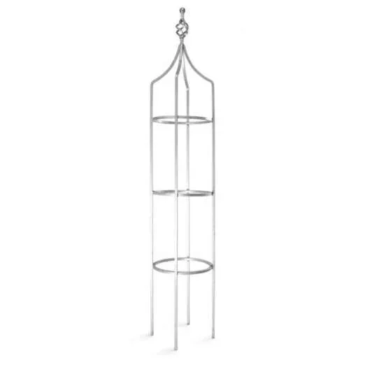 Blumenobelisk aus verzinktem Metall