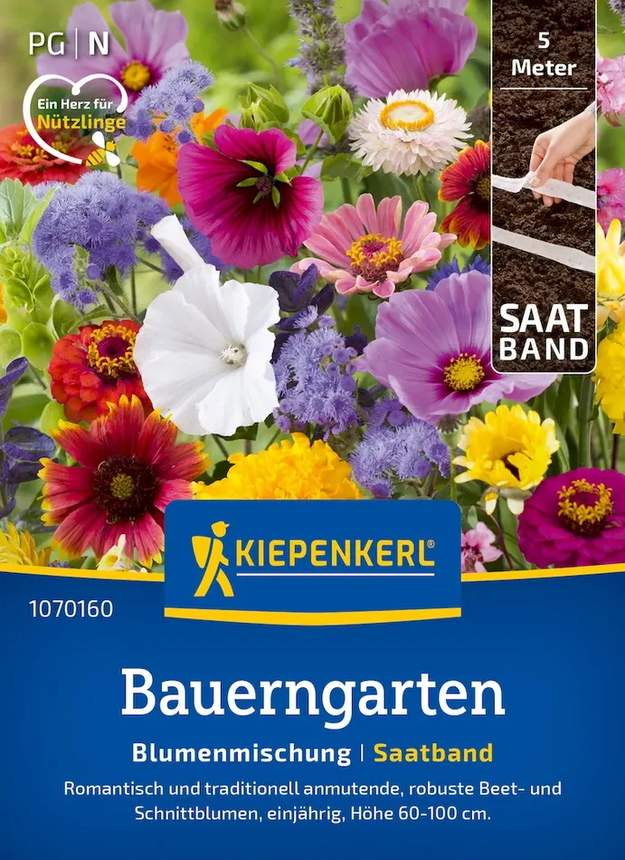 Blumensamen-Mischung Bauerngarten, Saatband