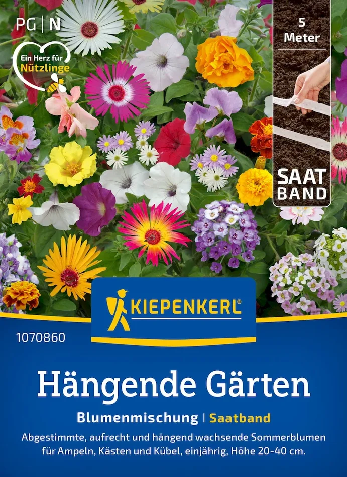 Blumensamen-Mischung Hängende Gärten, Saatband