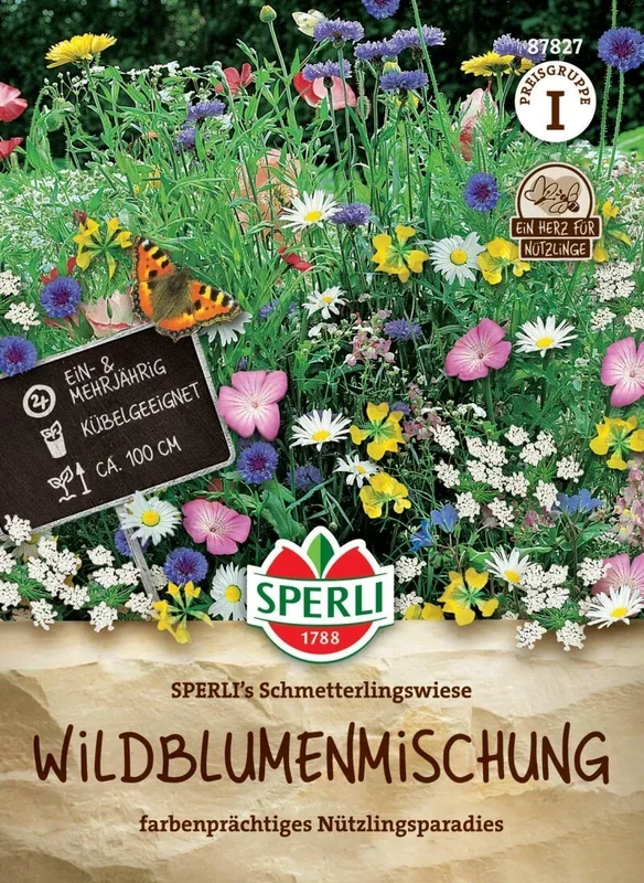 Blumensamen-Mischung Schmetterlingswiese, farbenprächtiges Nützlingsparadies – Kübelgeeignet