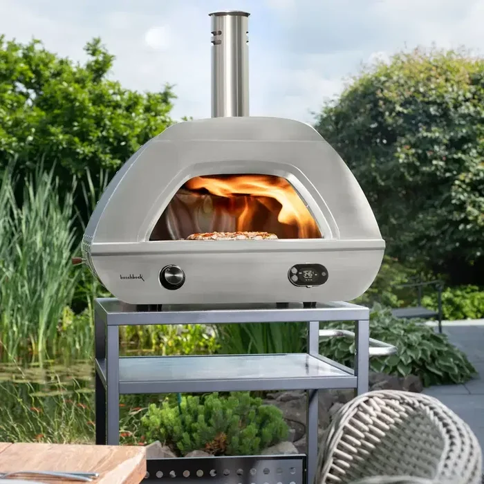 Buschbeck Pizzaofen ‚X1‘, grau, Edelstahl, ca. 48 x 52 x H74 cm