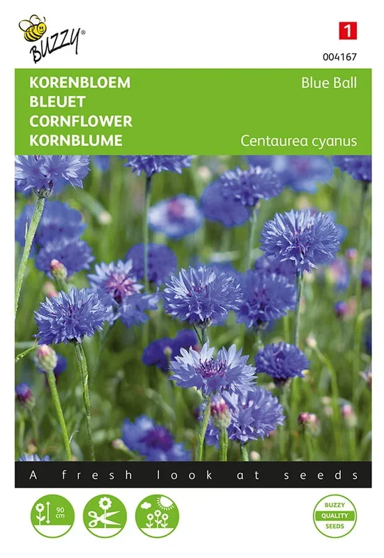 Buzzy Seeds Kornblume Blue Ball gefüllte