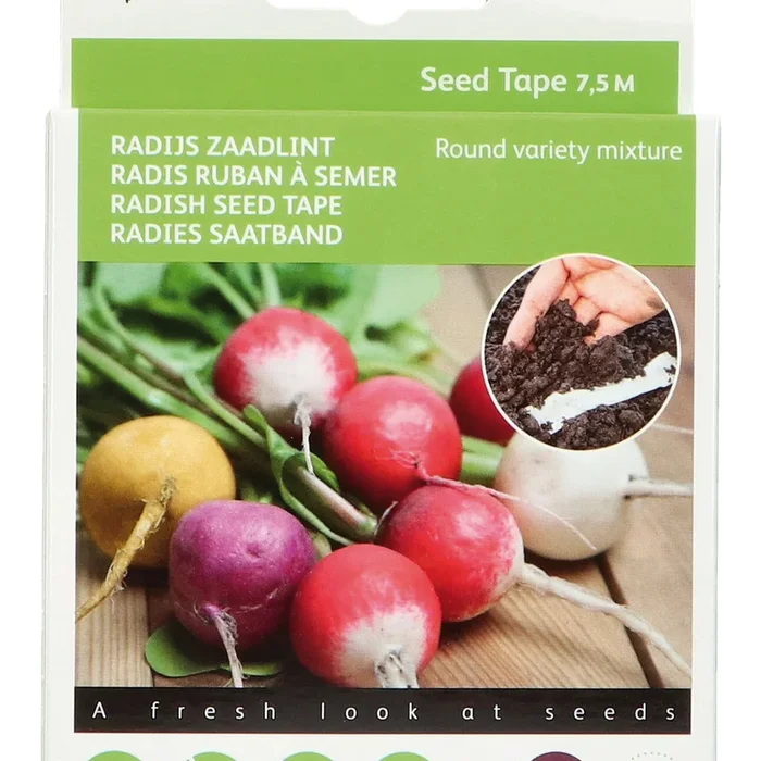 Buzzy Seeds Radies Runde Sorten Mischung Saatband