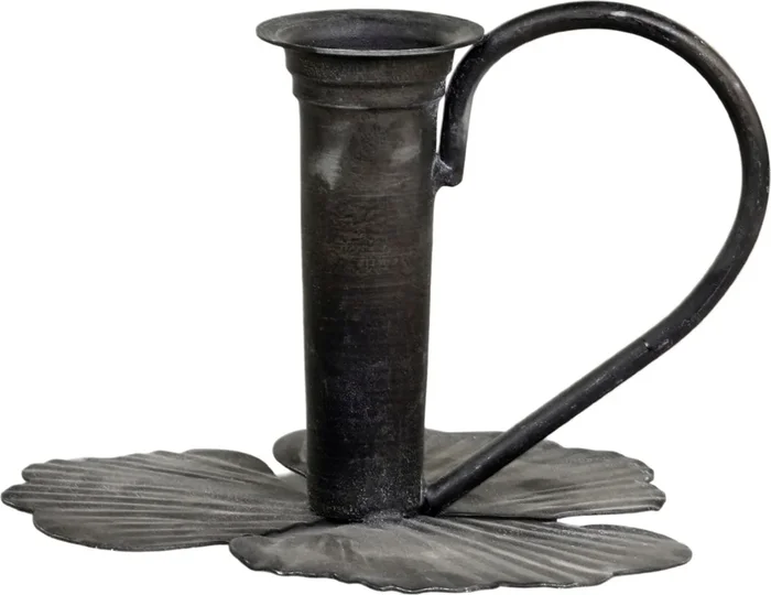 Chic Antique Kerzenständer auf Blatt für Mini-Stabkerzen