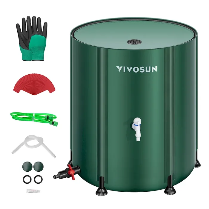 Collapsible Rain Barrel, 100 Gallon, Green