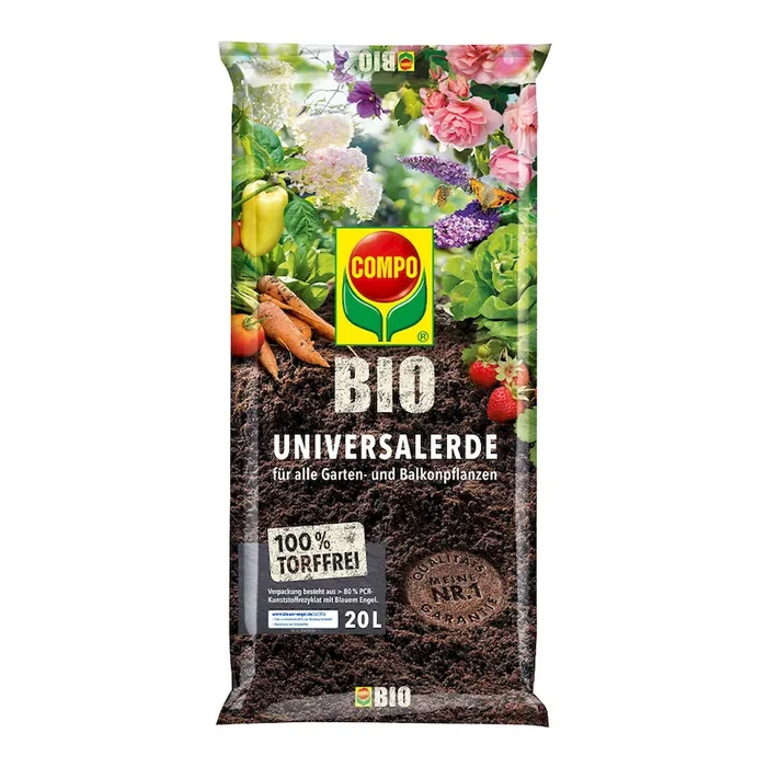 COMPO Bio Universal-Erde torffrei – 20 Liter Beutel (1 L / € 0,50) Bestellnummer 7704077