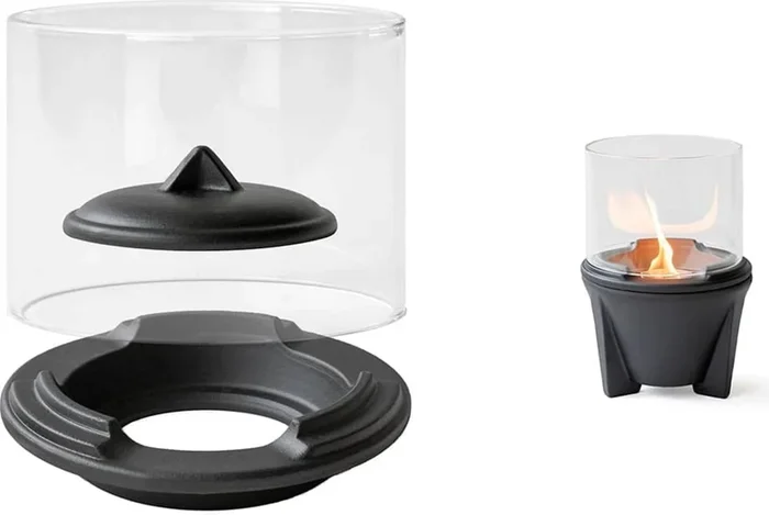 Denk Keramik Lichtglas-Aufsatz für Schmelzfeuer® Lavaschwarz – Groß