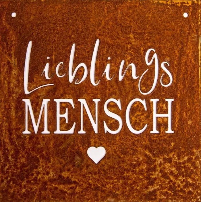 Dewoga Metallschild „Lieblingsmensch“