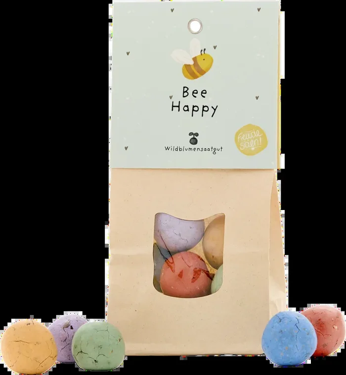 Die Stadtgärtner Papiertüten Bee Happy – Bunte Blumenmurmeln