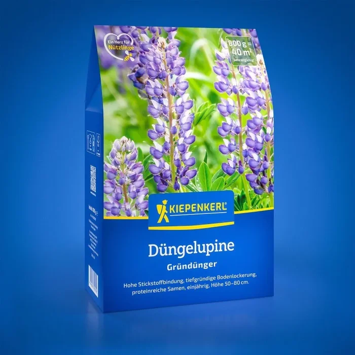 Düngelupine, 800 g, Hohe Stickstoffbindung – tiefgründige Bodenlockerung – proteinreiche Samen