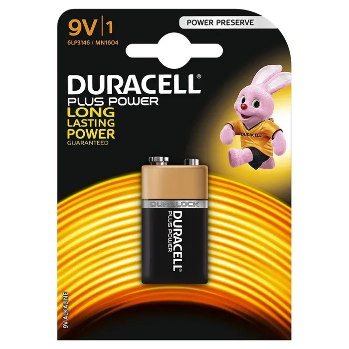 DURACELL PLUS LEISTUNGSTRANSISTOR 9V BATTERIE
