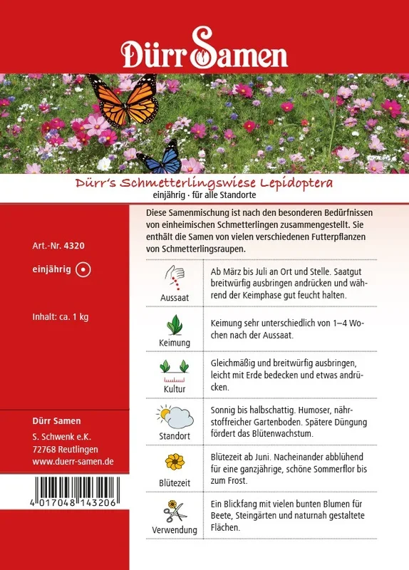Dürr Samen’s Schmetterlingswiese 1 kg