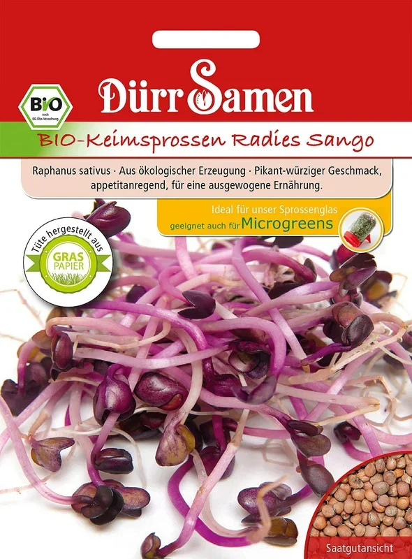 Dürr Samen BIO-Keimsprossen Radies Sango