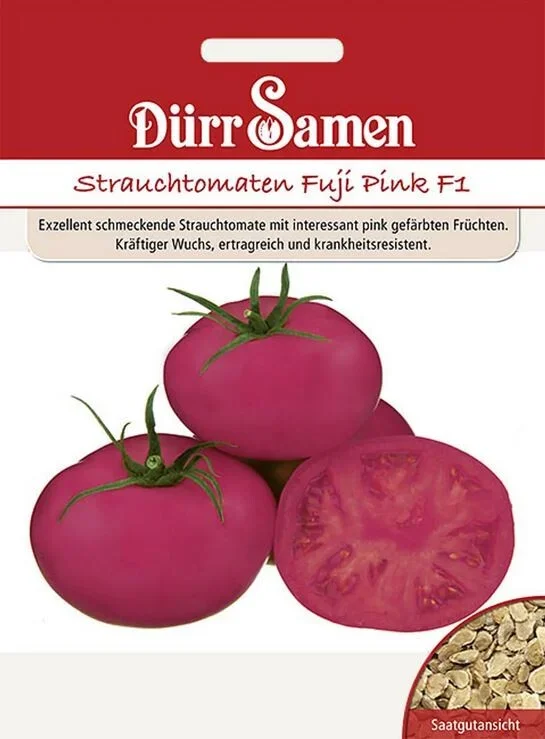 Dürr Samen Strauchtomate Fuji Pink F1, kräftiger Wuchs, sehr ertragreich und krankheitsresistent