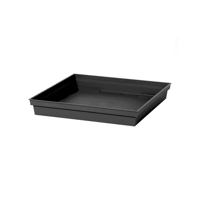 EDA – Quadratische Untertasse Toscane – Anthrazit – Für Topf Toscane 40 cm