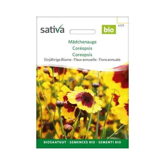 Einjährige Blume Mädchenauge Biosamen b129