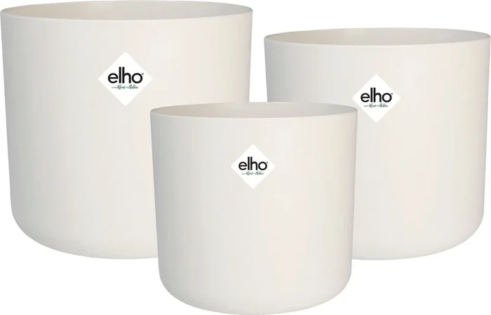 elho 3er Set b. for soft rund Weiss, 14cm, 16cm, 18cm