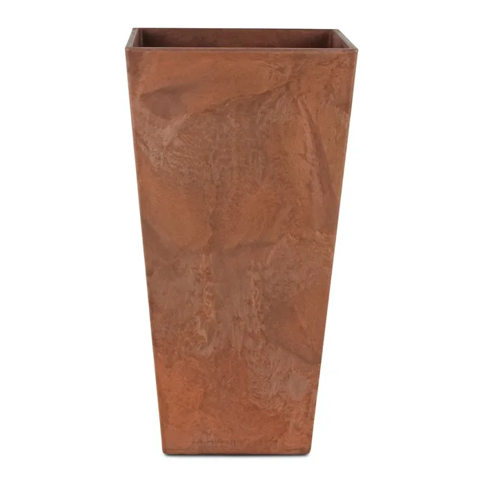 Ella Artstone Tall Planter – Oak
