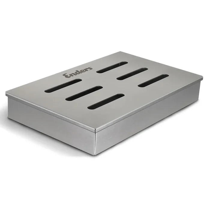 Enders Räucherbox, grau, Edelstahl, 3,5 x 21 x 13,5 cm