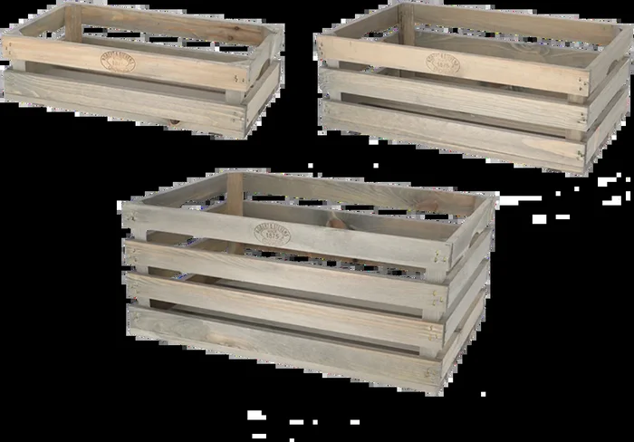 Esschert Design Apfelkiste I Obstkisten 3er Set