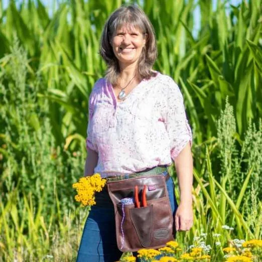 Floristenschürze Leder dunkelbraun