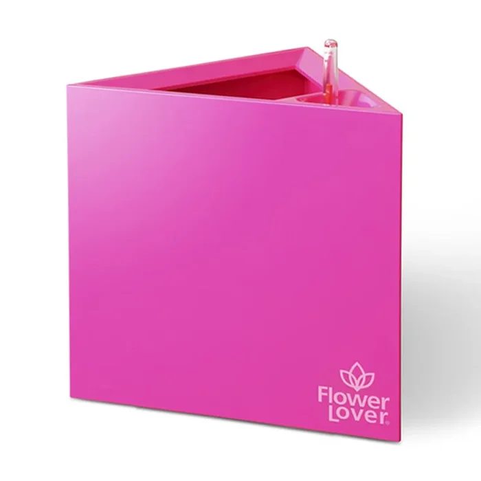 Flower Lover – Triangle selbstbewässernder Topf – 33x33x33cm – Rosa