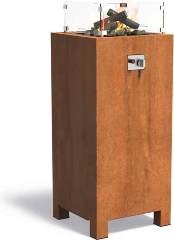 FORNO Gaskamin „Brann“ Sockel, 55 x 55 x 120 cm